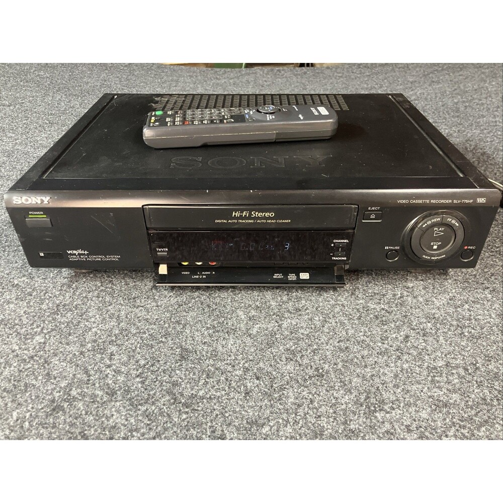 Sony SLV-775HF Hi-Fi Stereo VHS VCR Video Cassette Recorder w/ Remote Tested